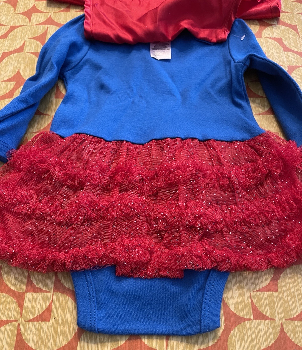 Supergirl bodysuit With Detachable Cape Size 3 /6 M