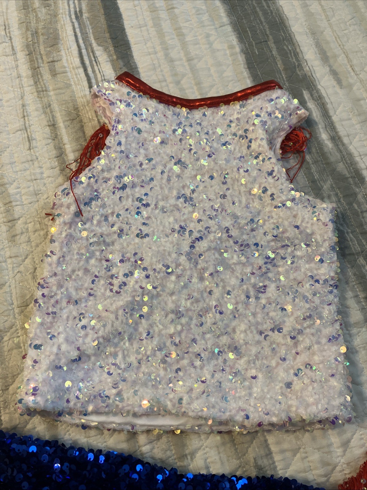 Little Girls Sequin Set Approx 1 1/2 To 2 Years Old Elastic Waist Shorts