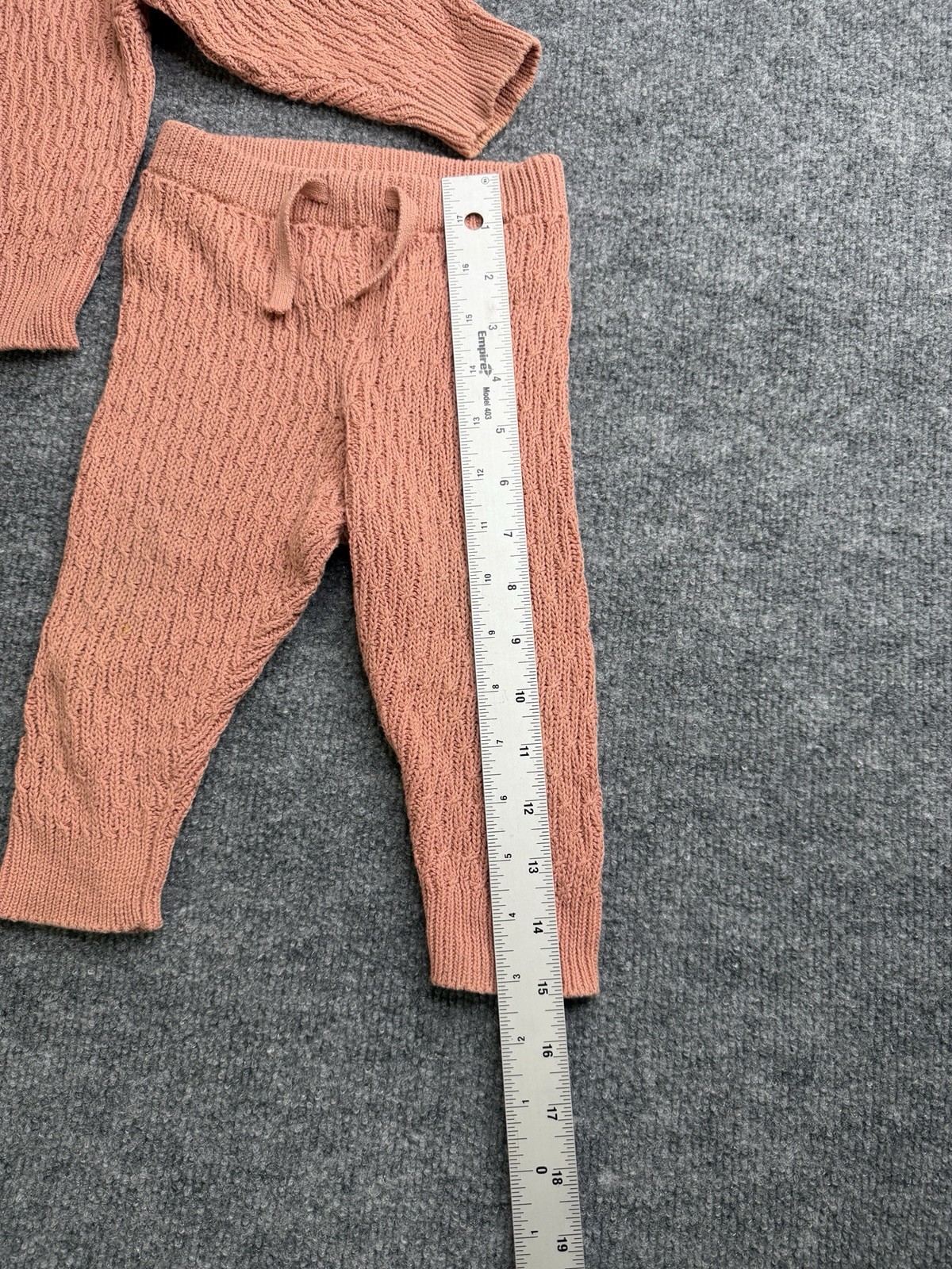 Jessica Simpson Baby Girl 2 Piece Size 6/9 Months 100% Cotton Light Pink Cream