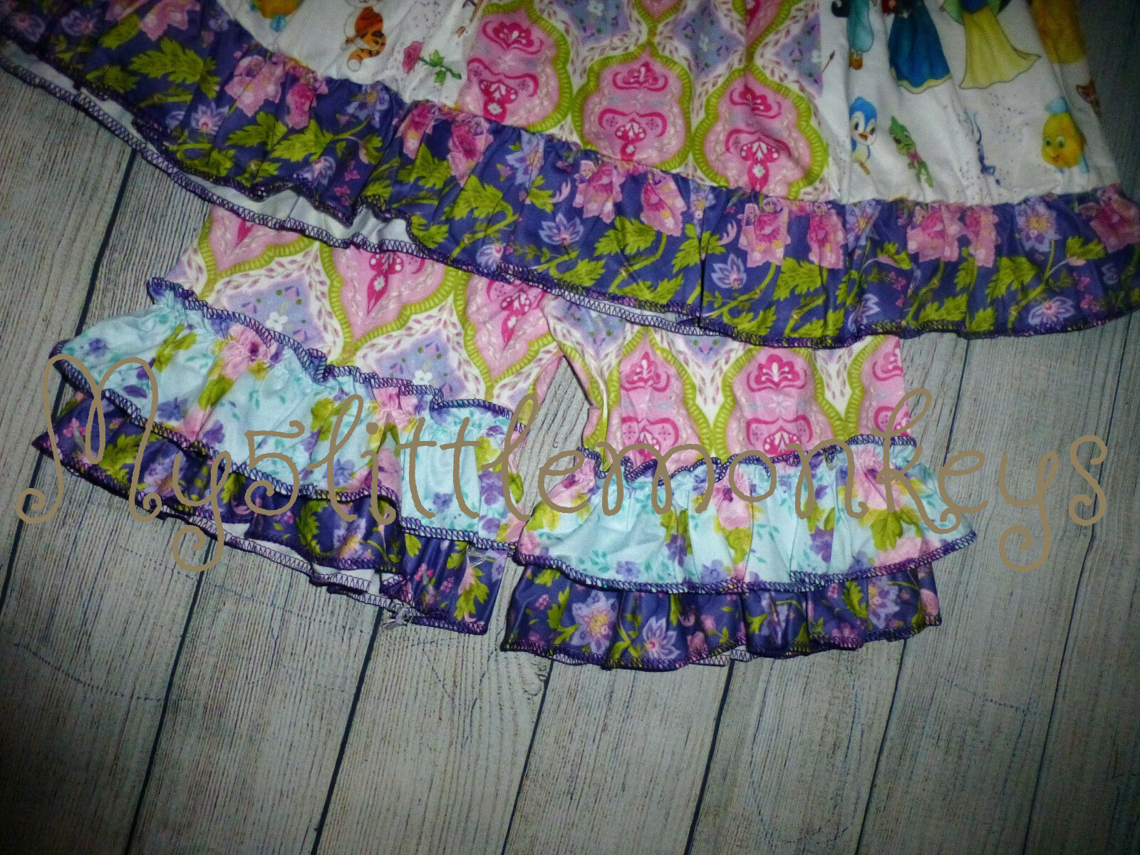 NEW Boutique Princess Tunic Dress & Ruffle Shorts Girls Outfit Set