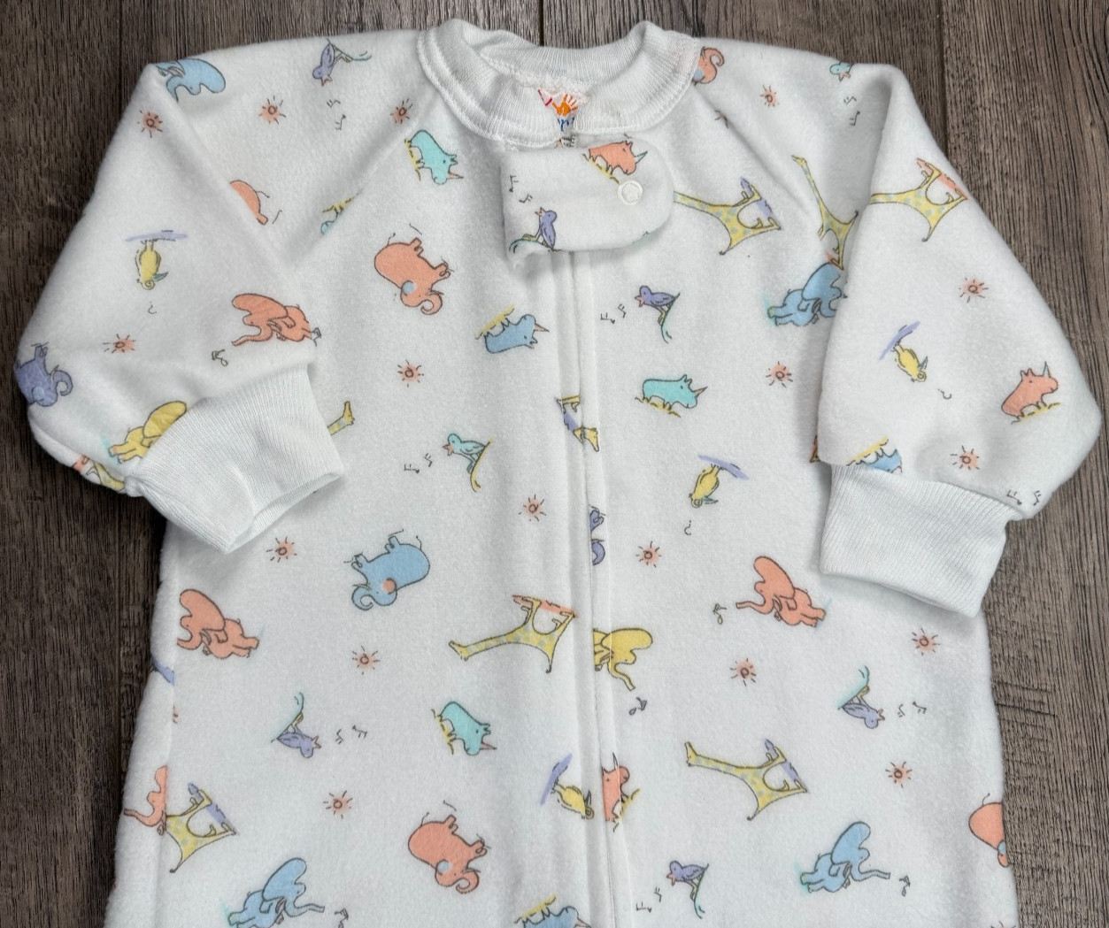 Baby Clothes Vintage Carter’s 0-6 Month John Lennon Animals Fleece Sleep Bag