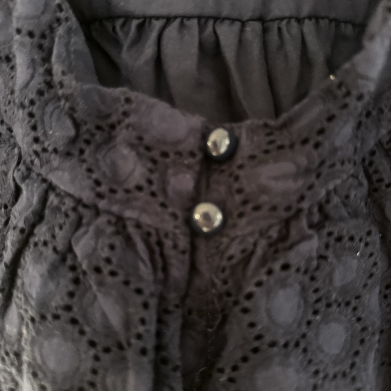 Maggie & Zoe Navy Blue Eyelet Tunic With Matching White Capris Size 3T