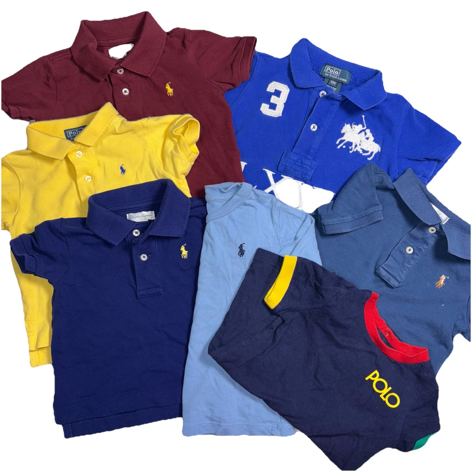 Polo by Ralph Lauren Kids Polo Shirt Lot of 7 Size 6M, 9M, 12M,18M, 24M