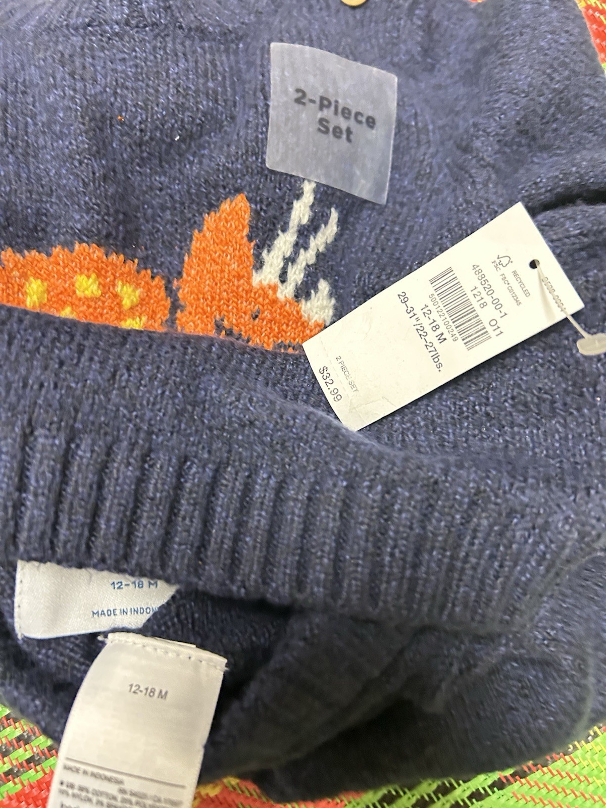 Old Navy Baby 12-18M Crew-Neck Sweatshirt and Sweatpants Set
