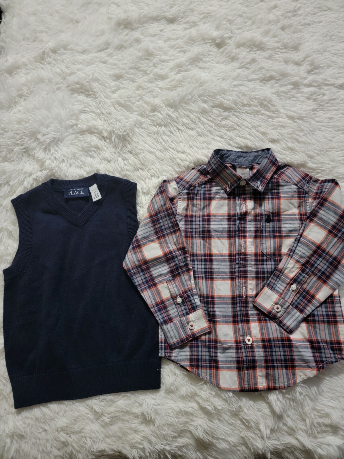 Gymboree Boys Plaid Shirt And Vest Bundle Size 2T.