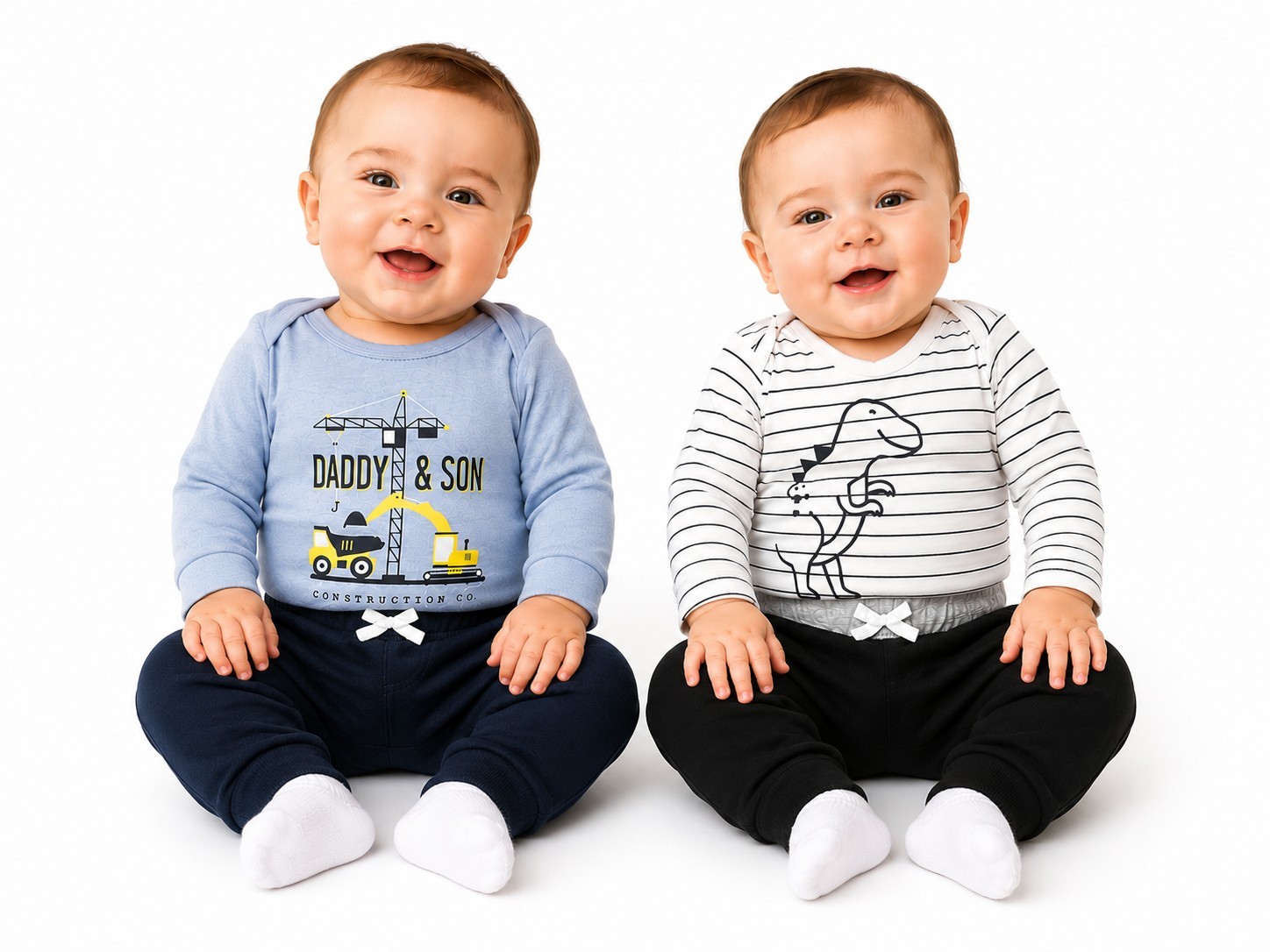 Carter’s Baby Boys 4-Piece Bodysuit & Jogger Pants Set 12 Months