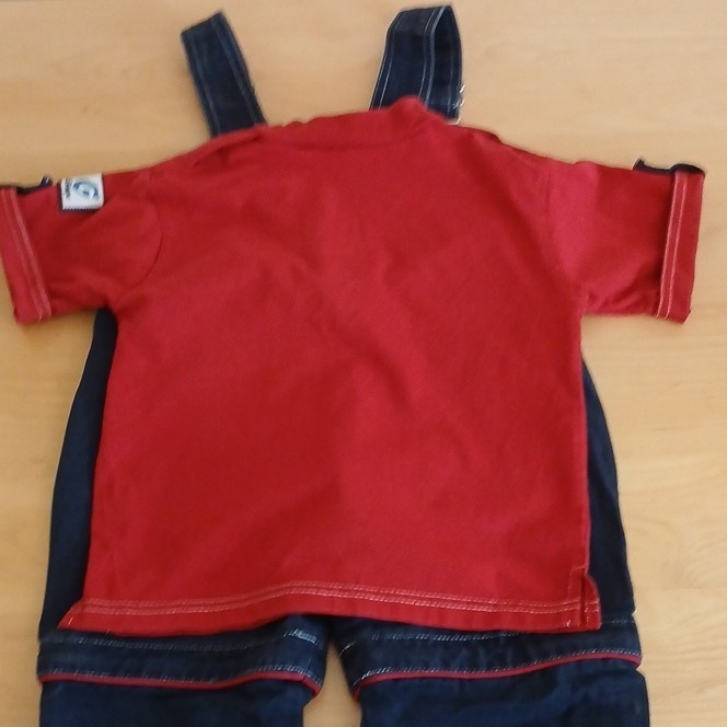 Curious George Adventures 3T 2pc Overalls Convertible Shortalls Set Embroidered