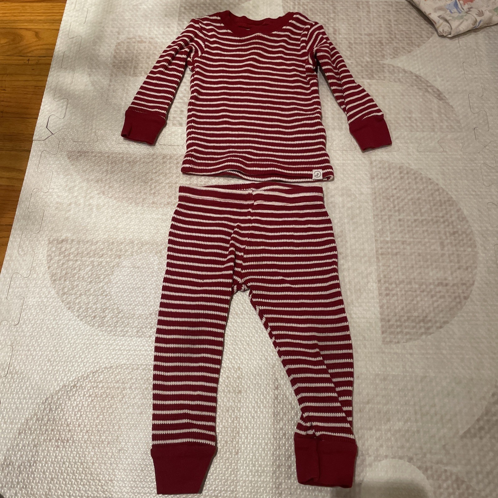 Little Planet Organic By Carter’s Size 12 Month Knit Thermal Red Stripe Set