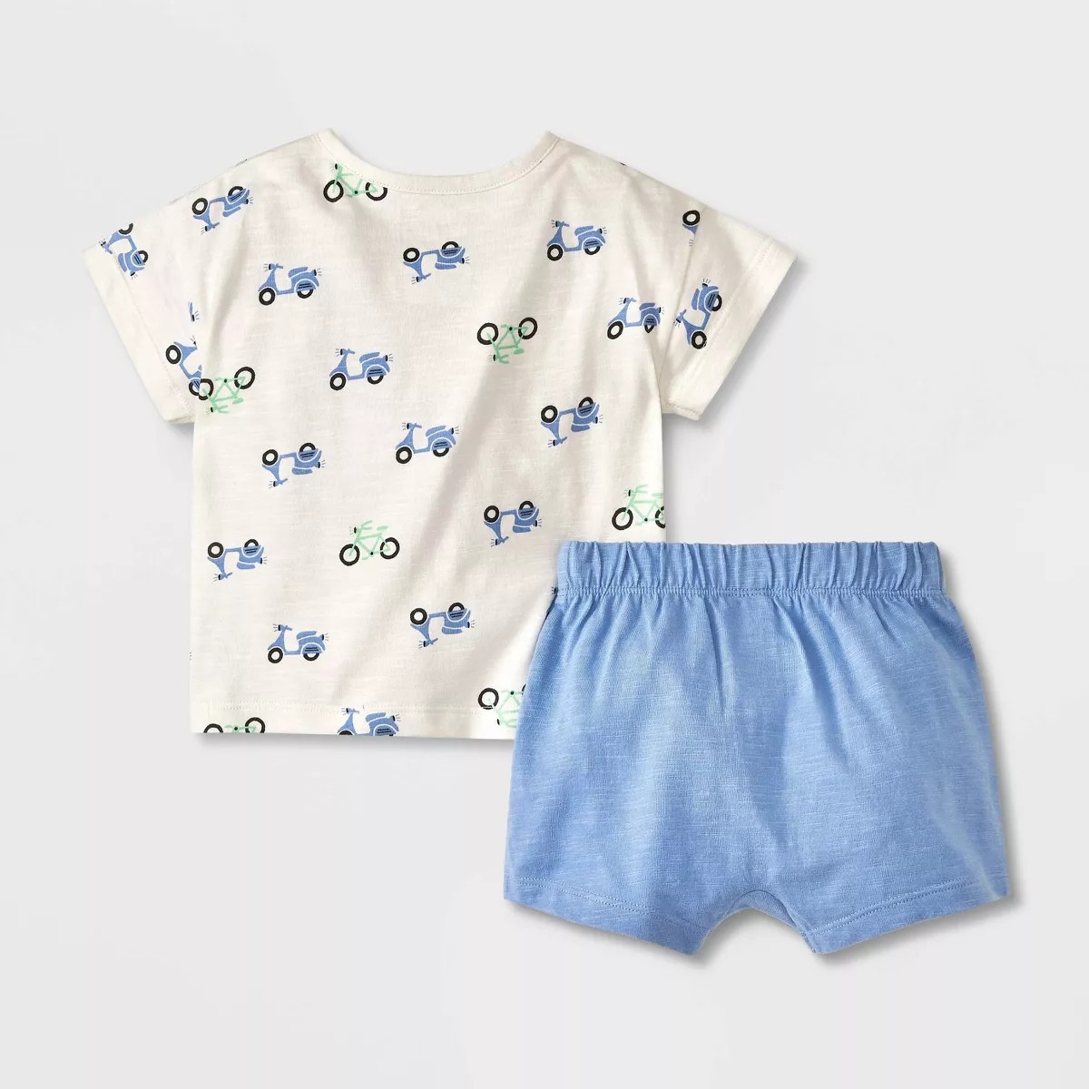 Cat & Jack Vehicle Print Short Sleeve Cotton Outfit Set 12-18M T-Shirt Shorts