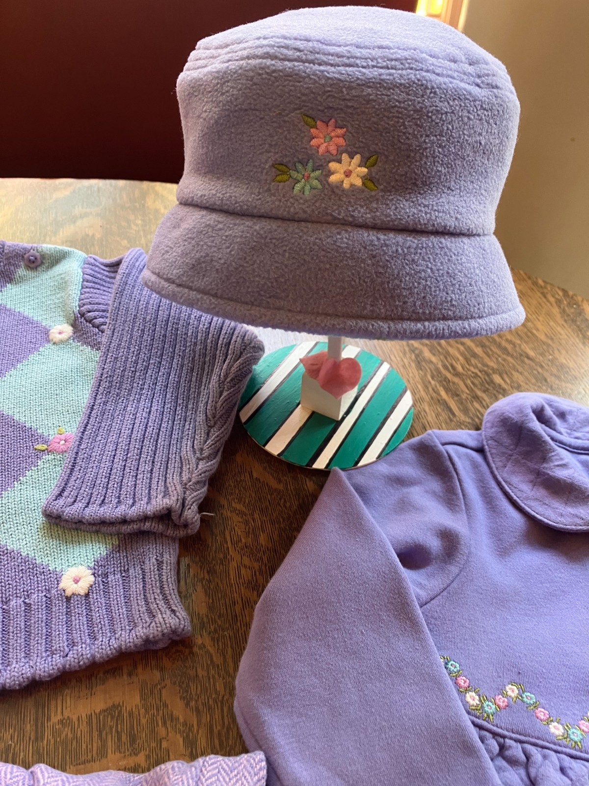 Vtg Gymboree 2001 Sweet Chic romper pants argyle sweater reversible hat 12-18