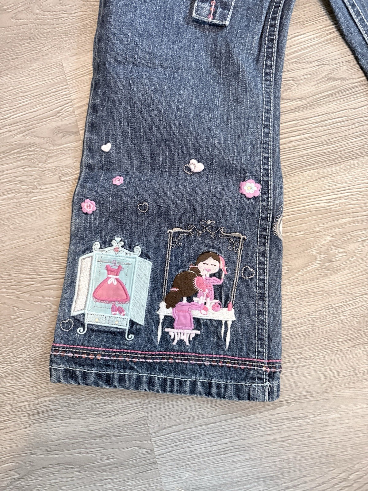 Girls Tiger Lily Embroidered Jeans Sequin and Beaded Size 3