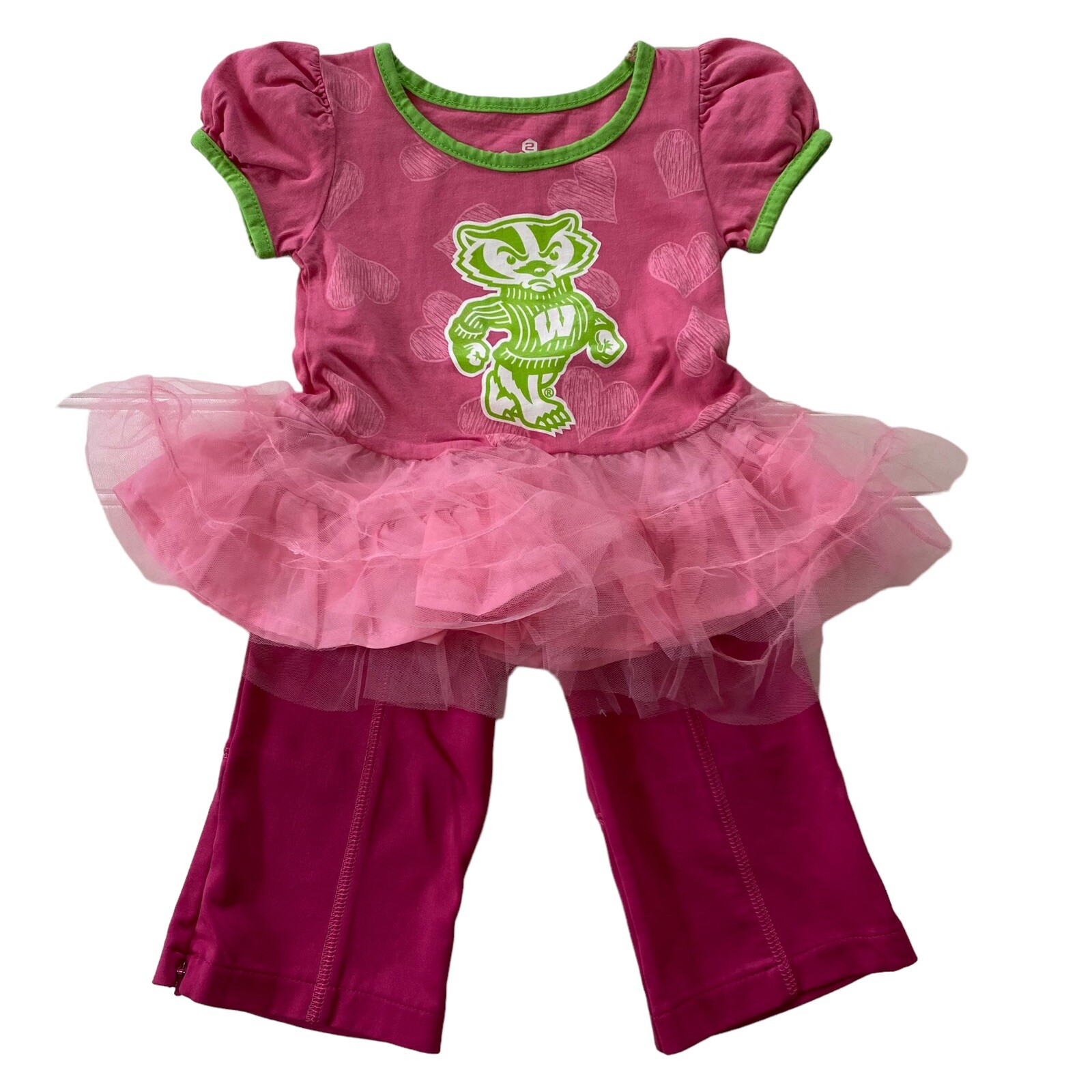 Ralph Lauren & Gen 2 Wisconsin Badgers Baby Girls Outfit Set Size 12 months