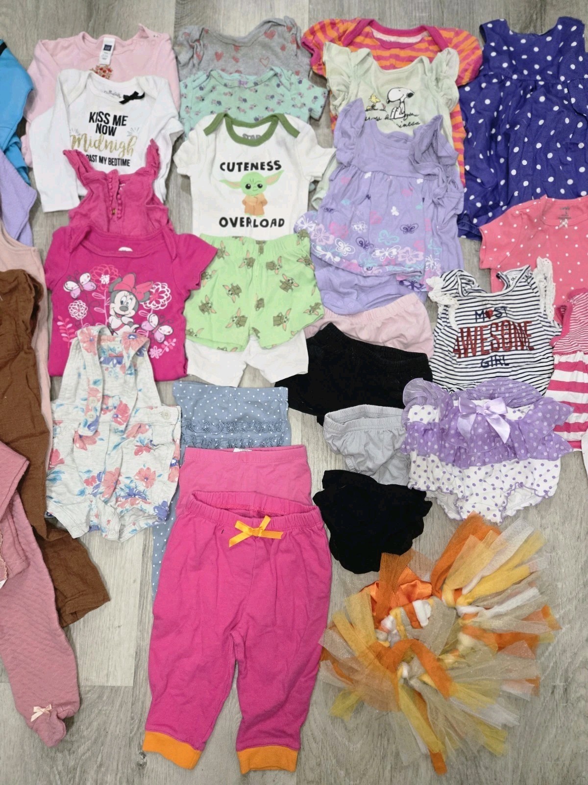 Huge Baby Girl Clothes Size 6-9 Month – Disney, Adidas, Polo, Carter Lot Of 35