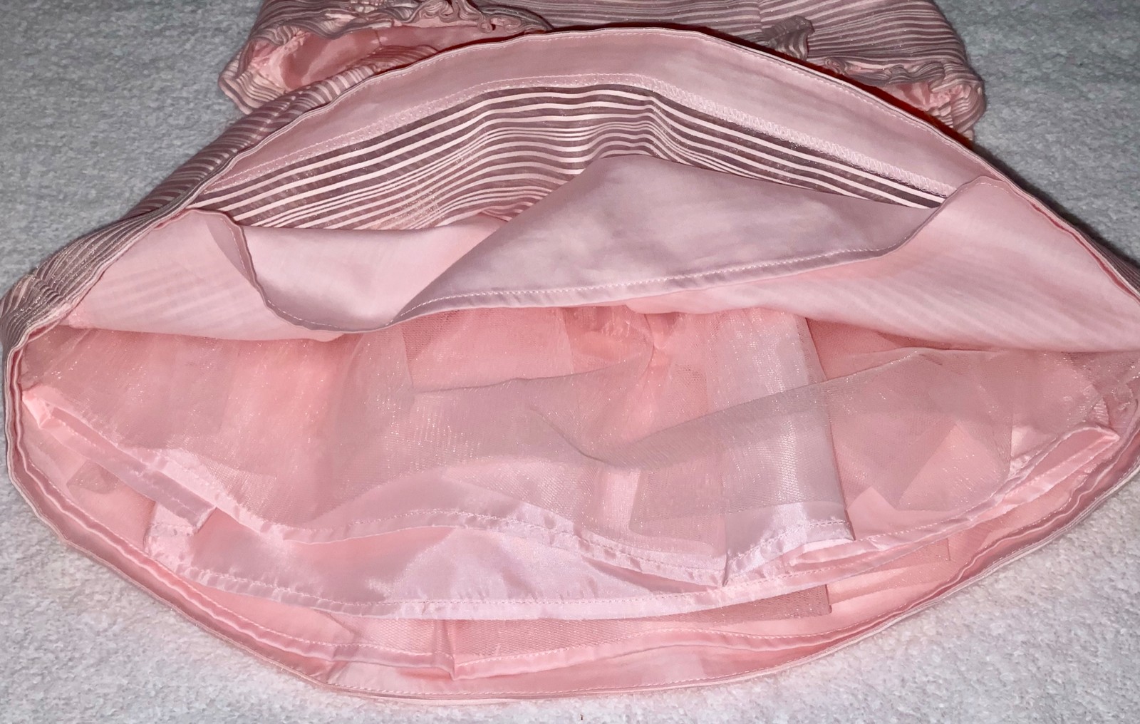 JANIE and JACK Pink Striped Organza Top & Skirt Set NEW Infant Girls 6 12 18 Mos