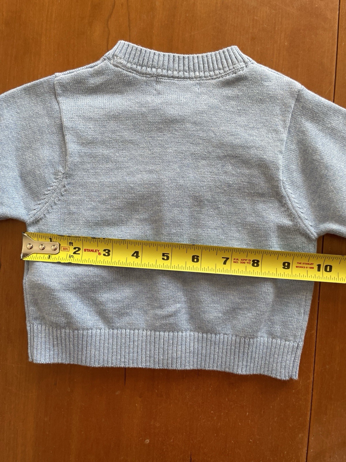 PureBaby NWT Blue Burro Organic Cotton Knit Cardigan Sweater, Pants & Bib-0-3Mos