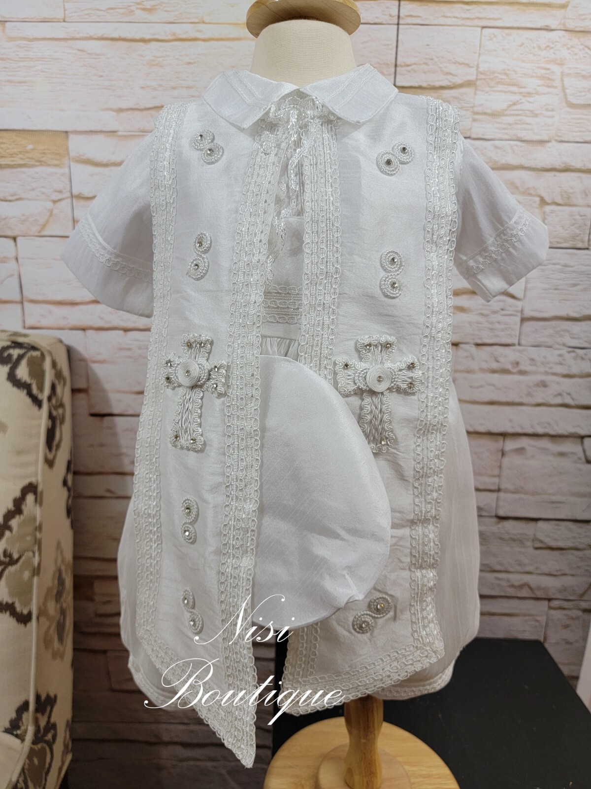 Baby Boy Christening Outfit, White, Blessing or Baptism Traje, Modelo Español