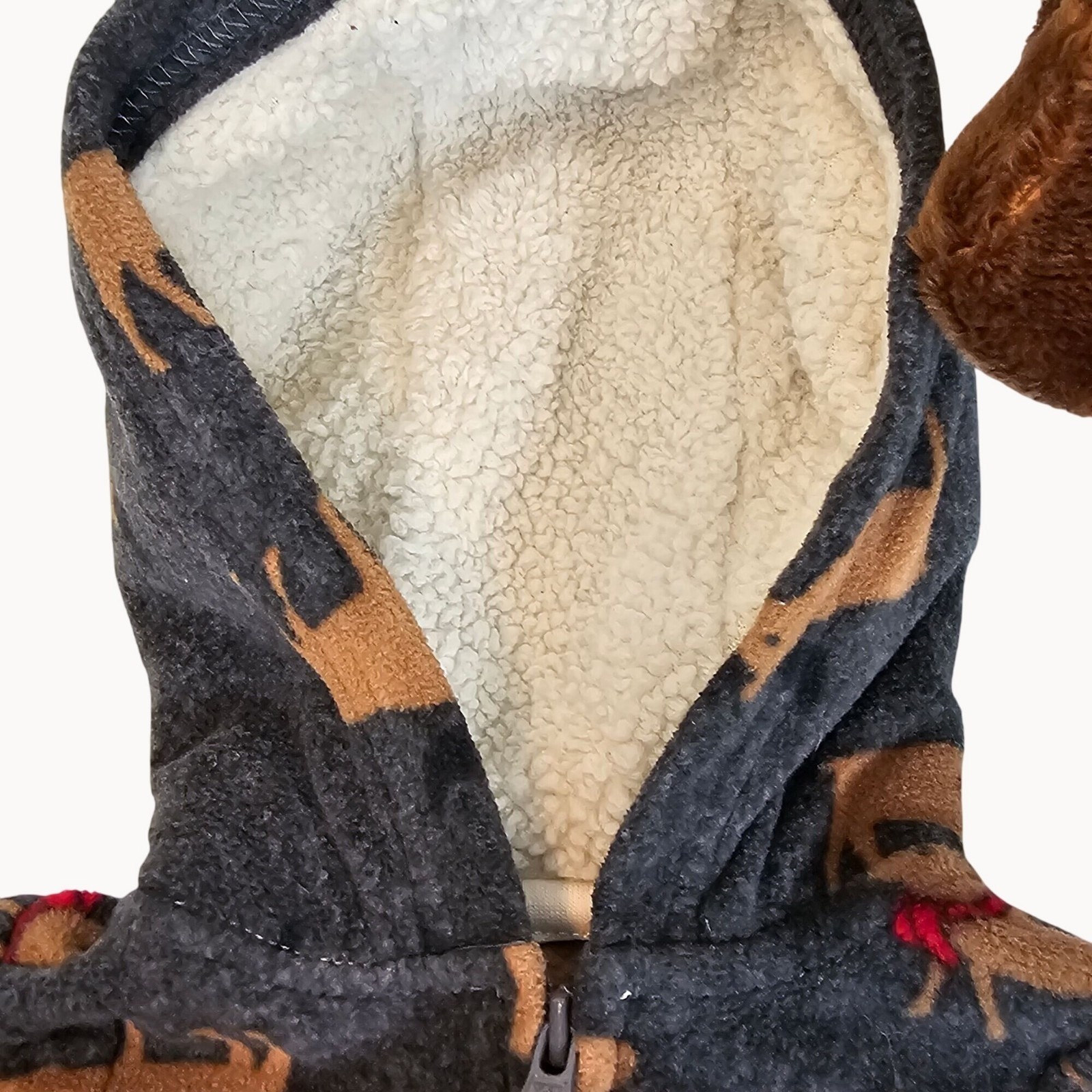 Newborn Woodland Moose Sleeper & Fleece Romper w Douglas Plush Cabin Outfit Set