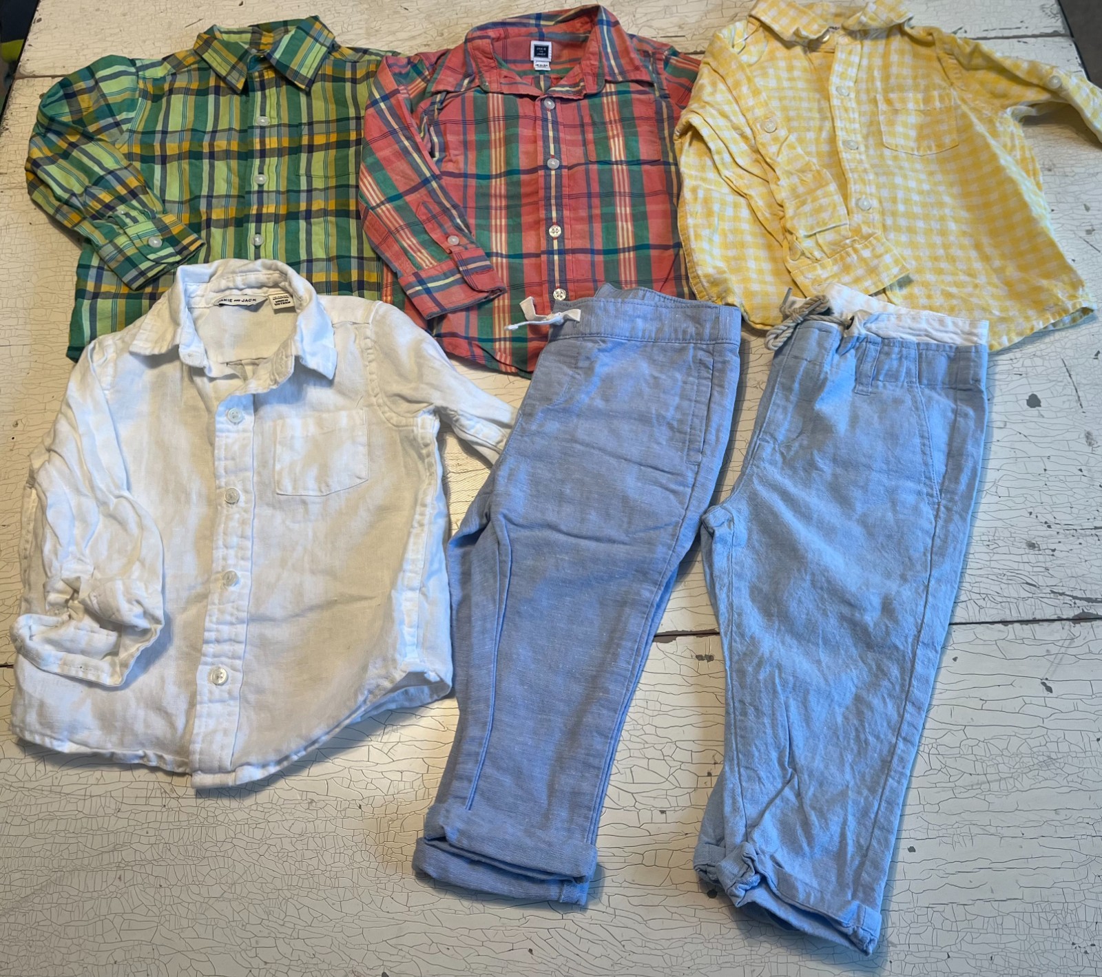 Baby Boy’s JANIE & JACK Size 18-24 Months Linen/Dress Shirt + Pants Lot