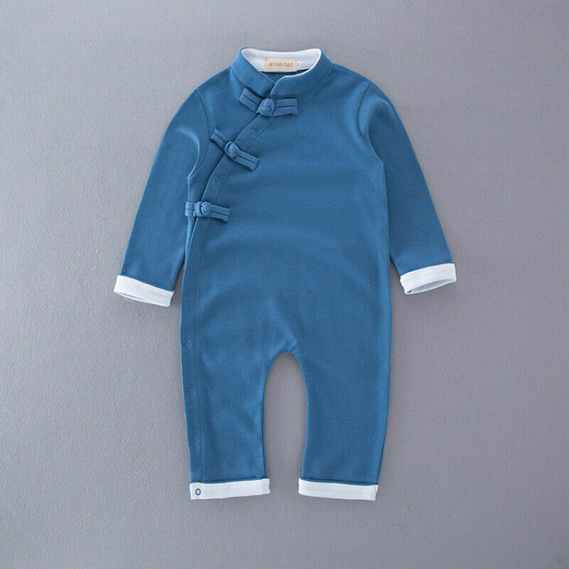 Baby Boy Girl Romper Toddler Chinese Costume Cotton Jumpsuit Tang Suit New