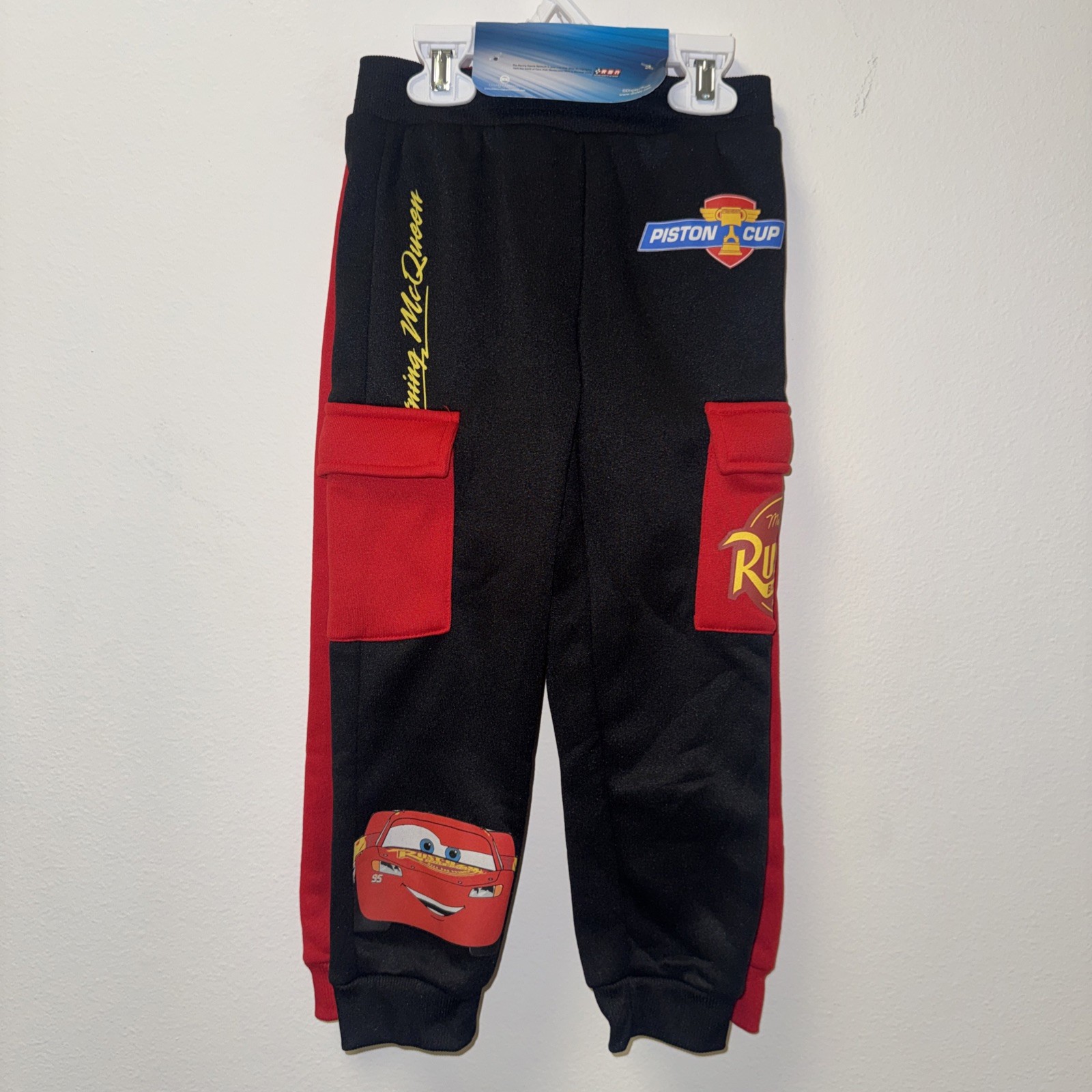 Disney Lightning McQueen Kids Cars Sweat pants joggers set of two size 2T new