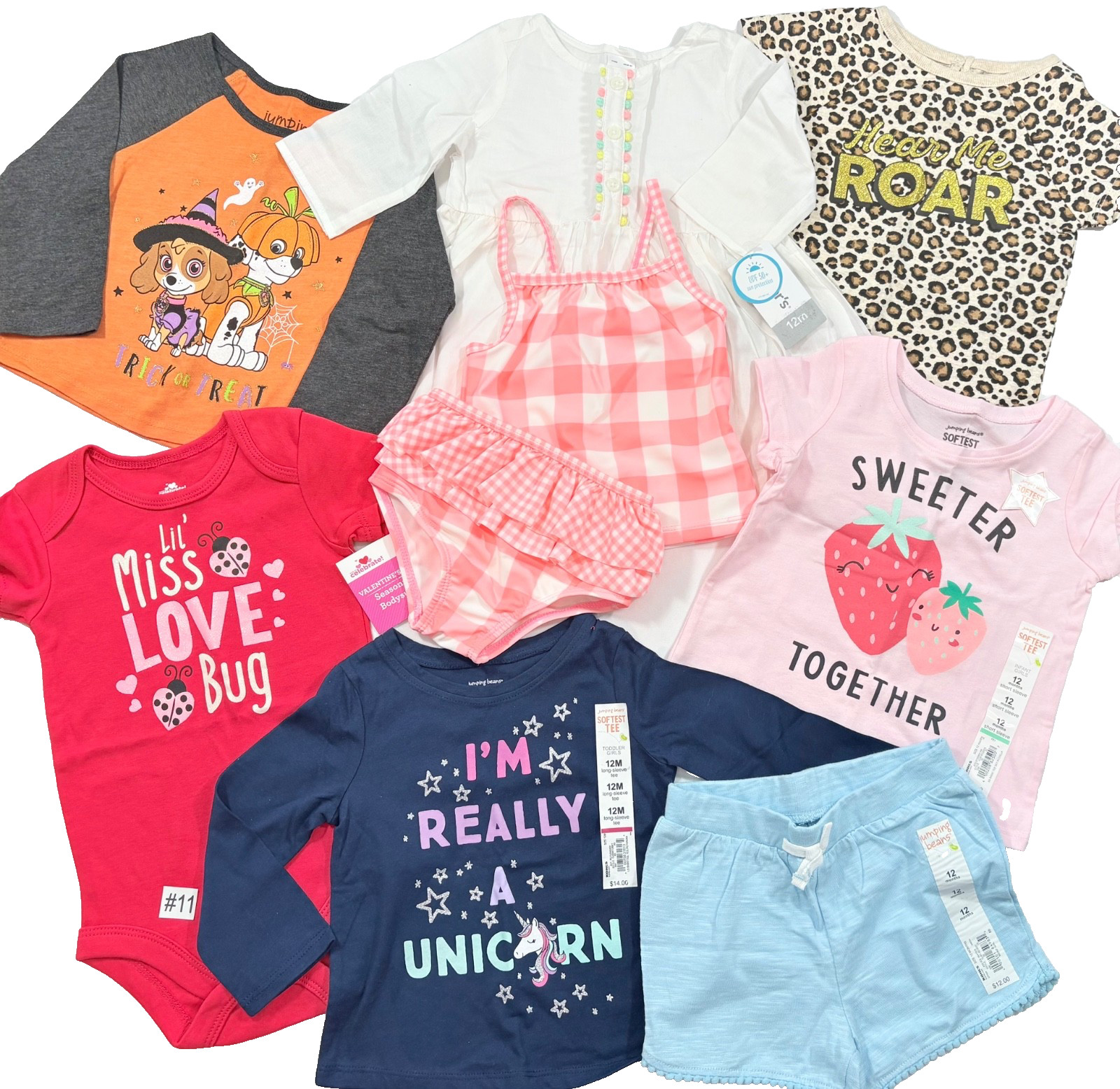 BABY GIRL CLOTHING LOT SIZE 12 MONTHS / NWT / 9 PIECES/ LOT #11