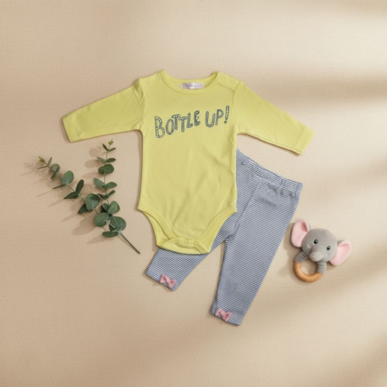 New Baby Girl 3-piece set 2 bodysuits and pants size 6 months