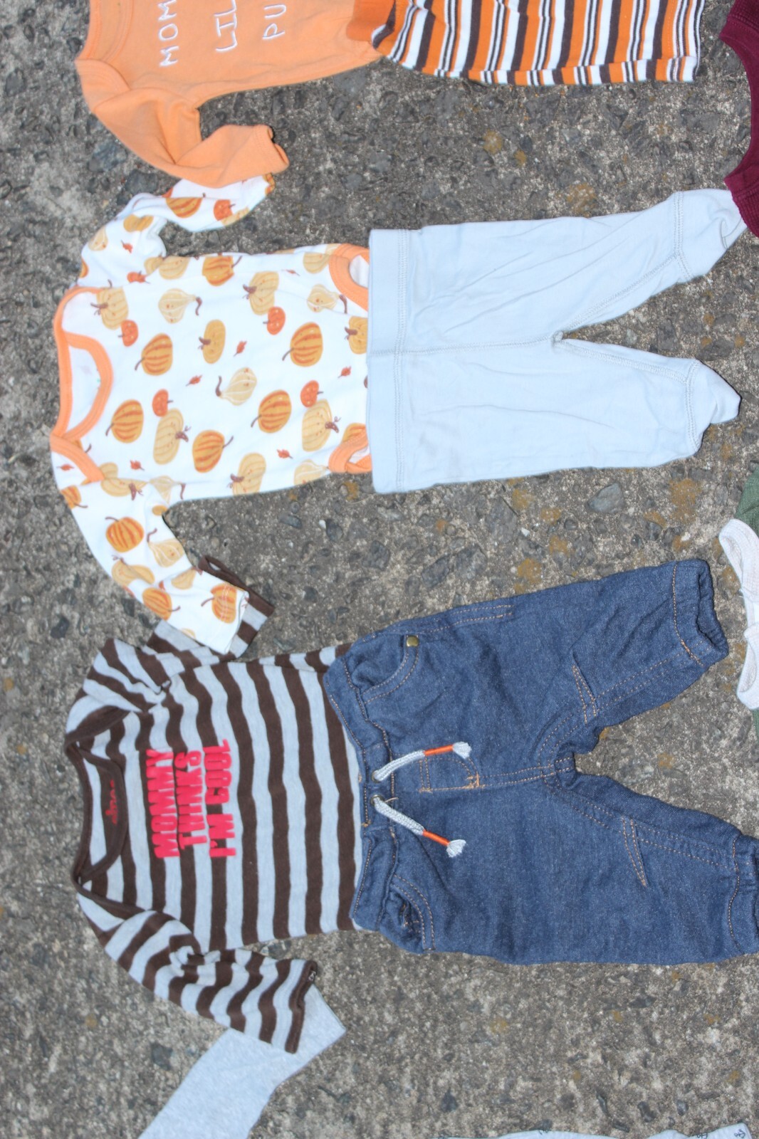 Baby Boy Clothes Lot of 14 Pieces Fall Winter Outfits 0-3 Month Pants Bodysuits