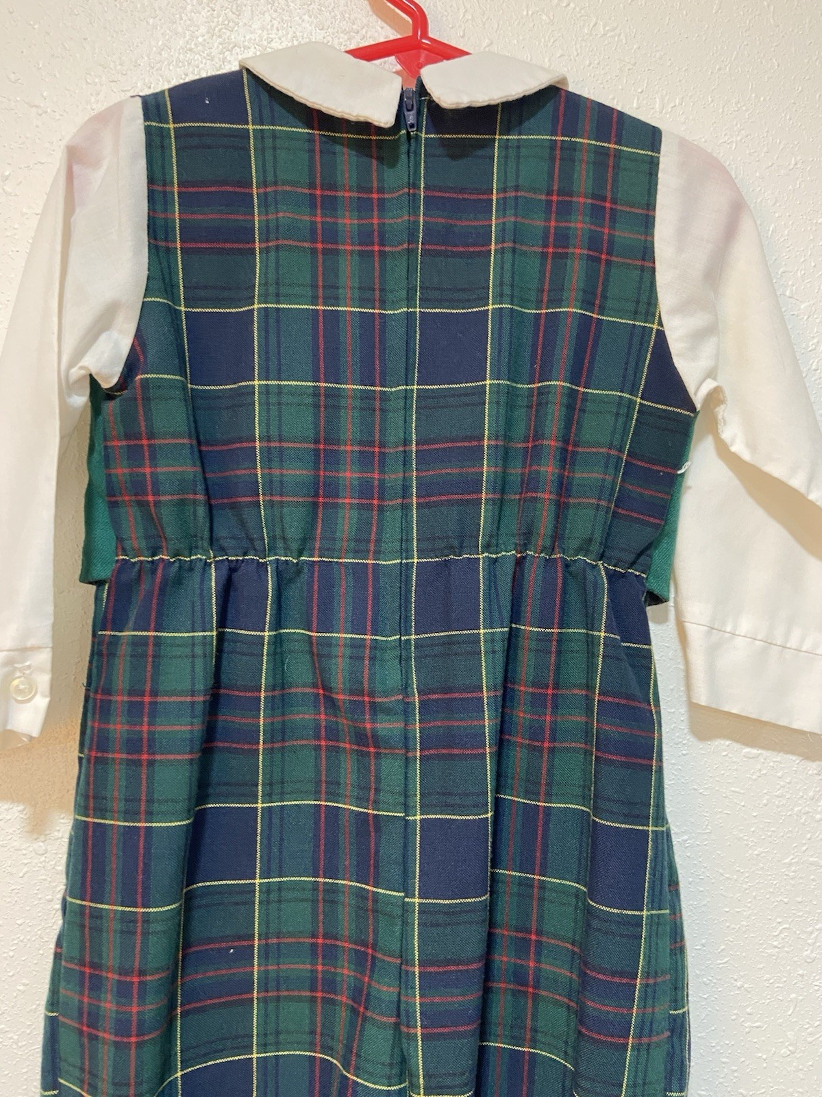 VINTAGE MICHAEL JAMES TODDLER ONE PIECE OUTFIT 24 MTH VEST TIE PLAID