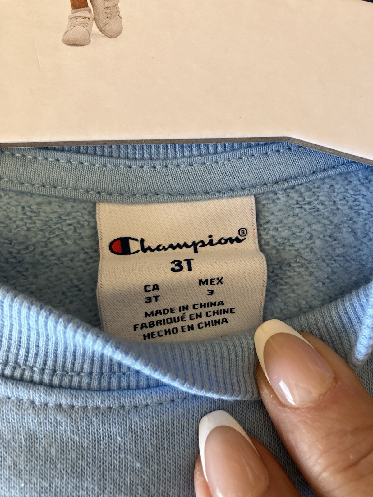 New W/Tags Champion Girls Fleece 2pc L/S Sweatshirt & Skort Set 3T Blue