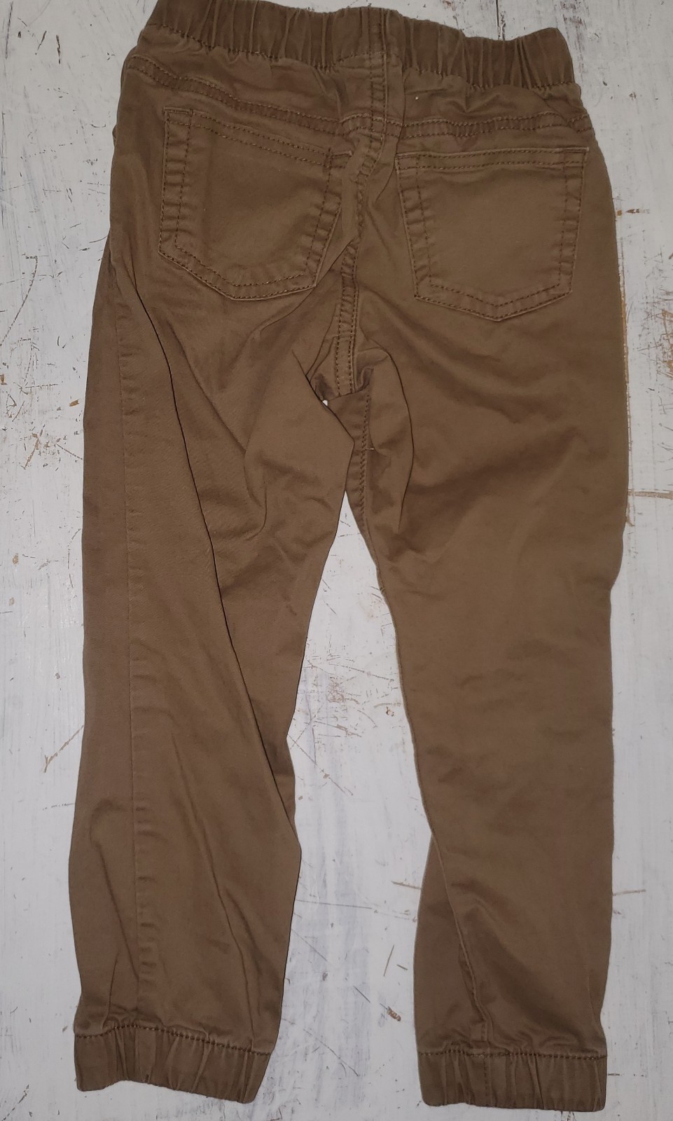 Outfit Lot Old Navy Ringer Gray Blue Shirt Cat & Jack Tan Jogger Pants 4T *W26