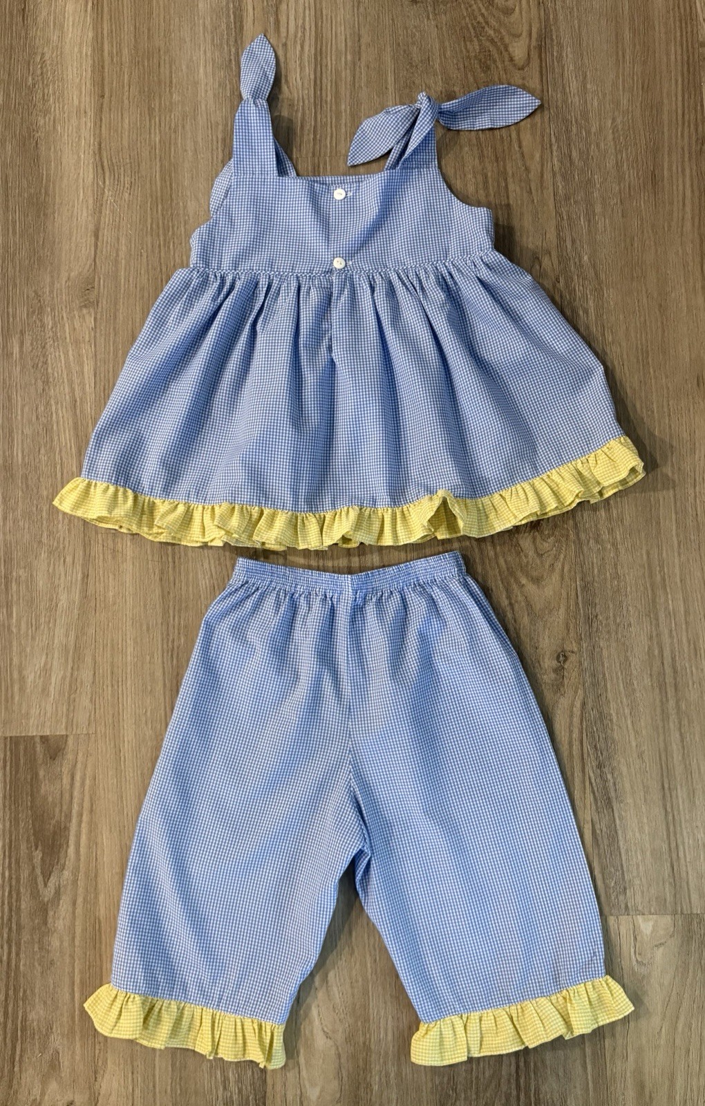 Mom & Me Smocked Dog Ruffle Pant Set size 3T
