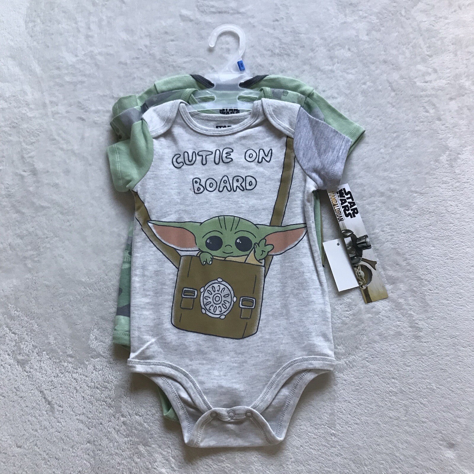 Star Wars Mandalorian Baby Yoda Baby Boy Multi 3-Pack Bodysuits Size 24 Months