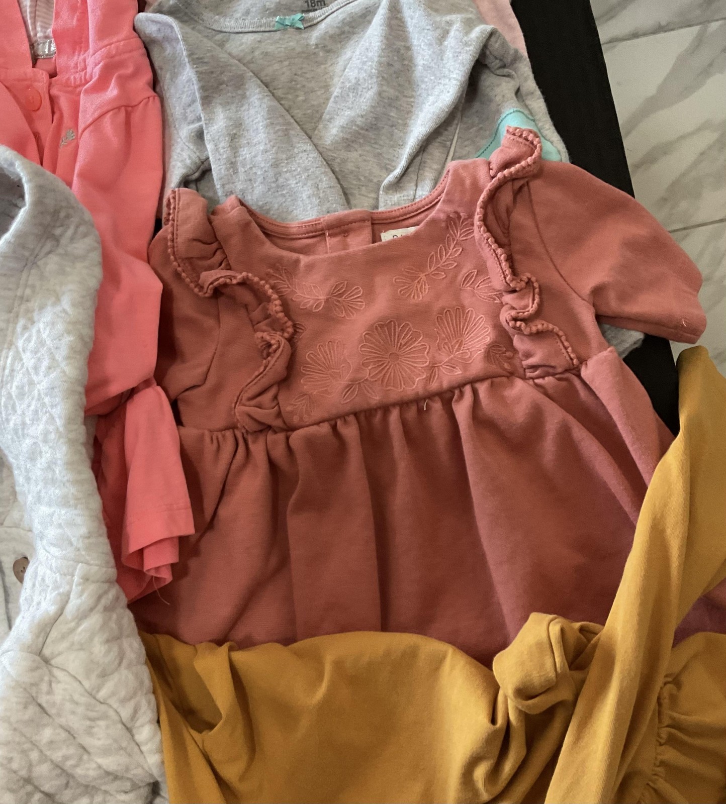 Mixed Brands 15pc Clothes Lot Girls 12-18M Multicolor Disney Fall Winter Layette