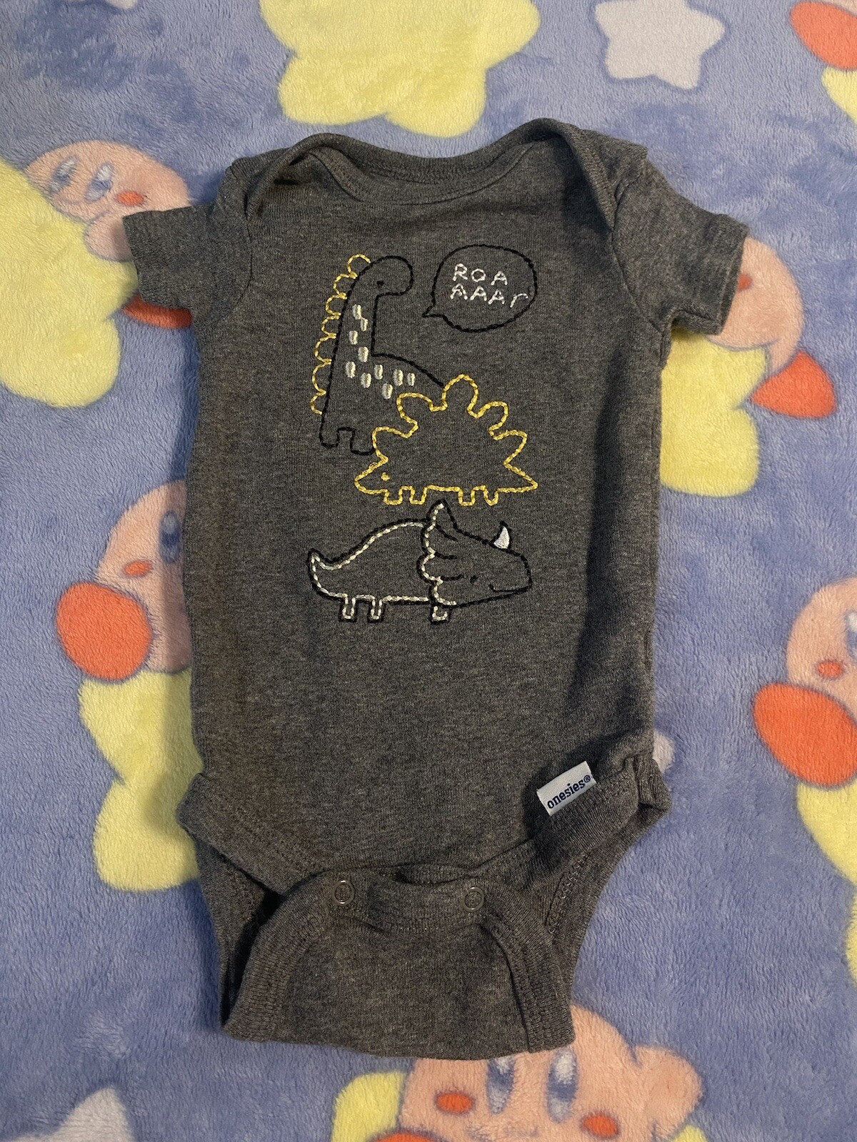 New Born Infant Baby Boy Outfit 0-3 Months Dinosaur Bodysuit Summer Gerber Onsie