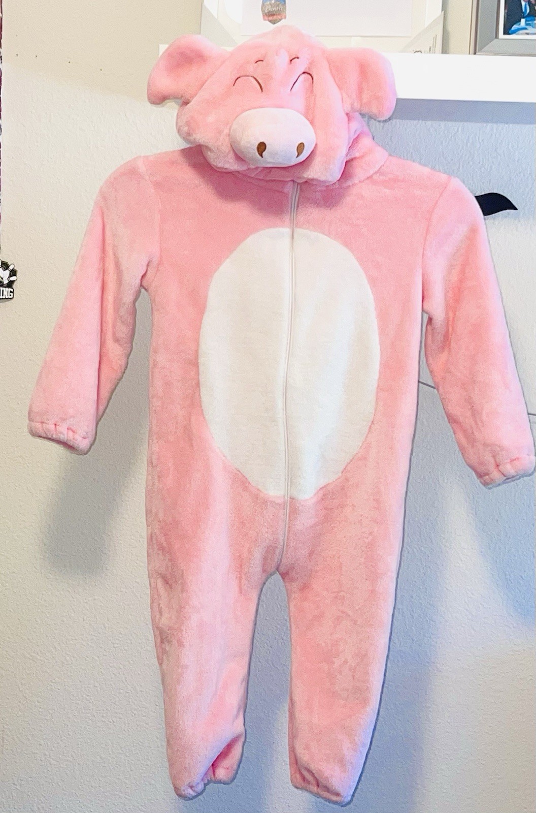 MICHLEY Baby Pink Pig Costume Hooded Romper Size 110 (2T)