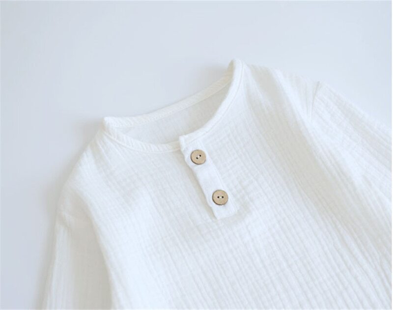 Spring Clothes Sets 0-4Y Organic Cotton Long Sleeve T-shirt + Loose Pants