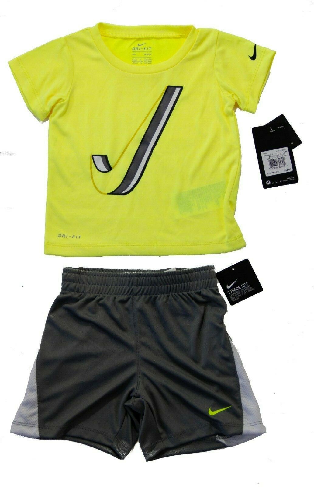 Nike Boys 2 Piece Outfit Short T-Shirt Set 12 Months, 18 Months, 24 Months New