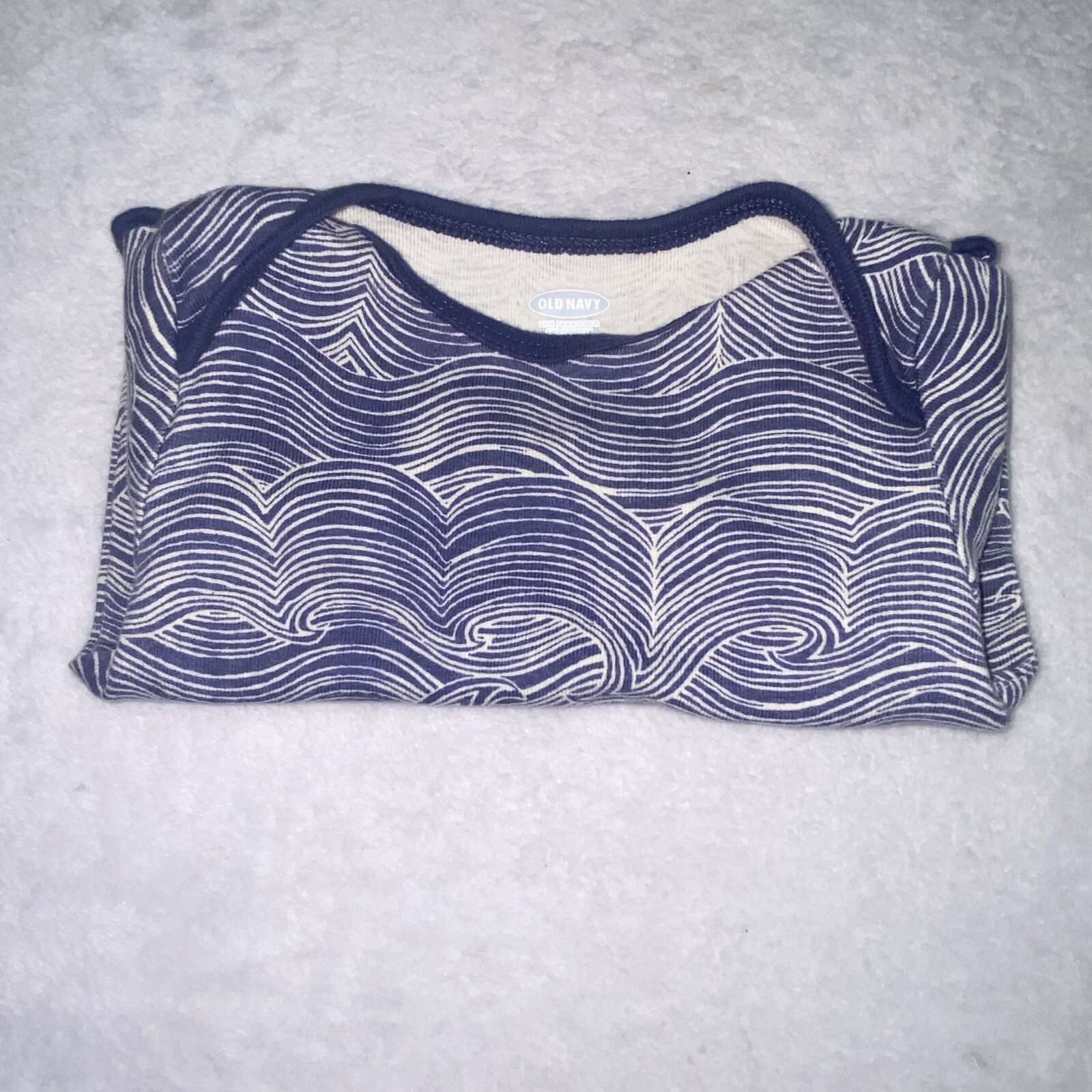 Old Navy Bodysuit 3-6 M Infant Baby Boy Outfit Geometric Abstract Wave Casual SF