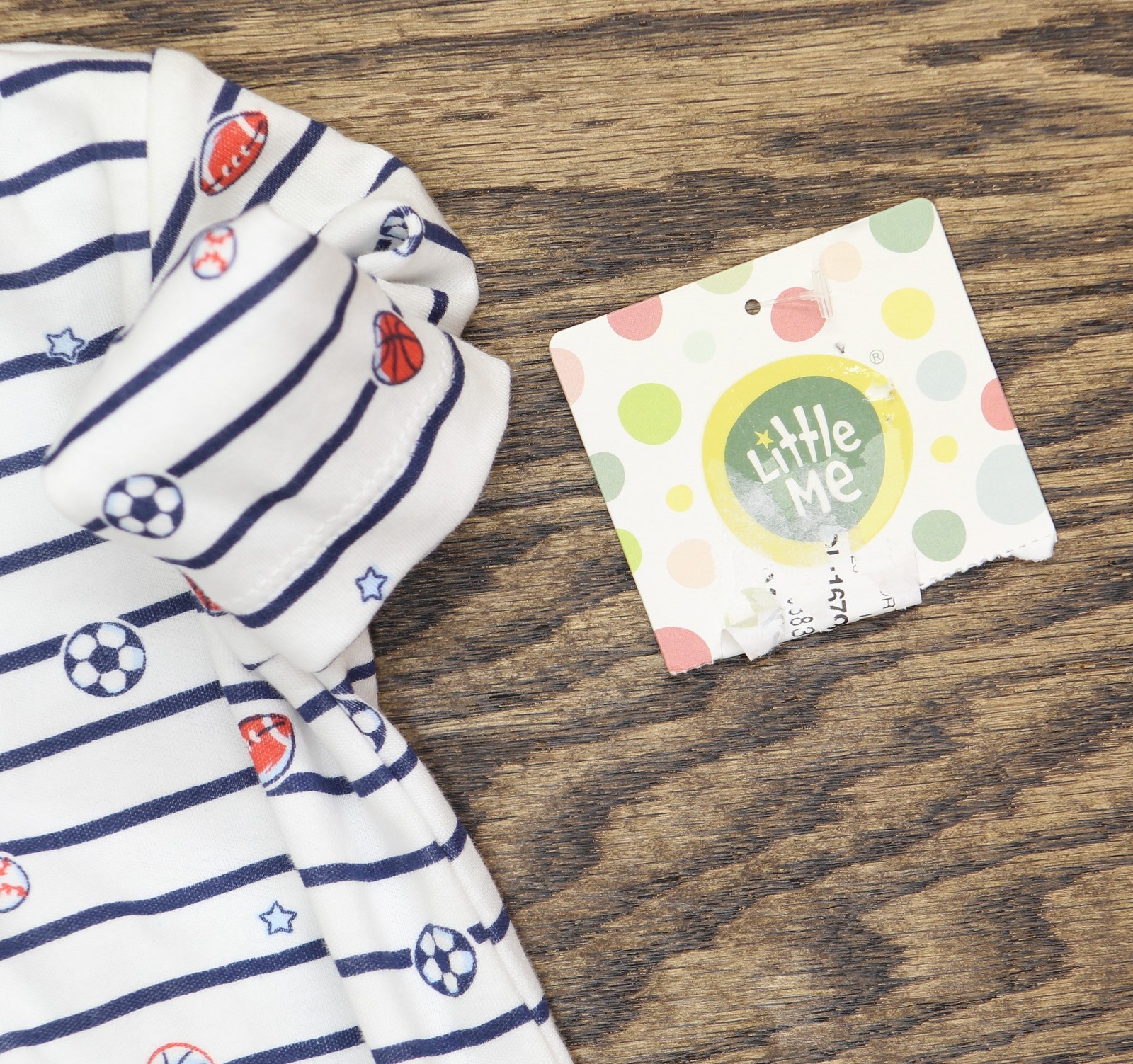 Little Me Baby Boy Sports Clothes 2-Piece Sleeper and Cap Set Blue Multi 3M