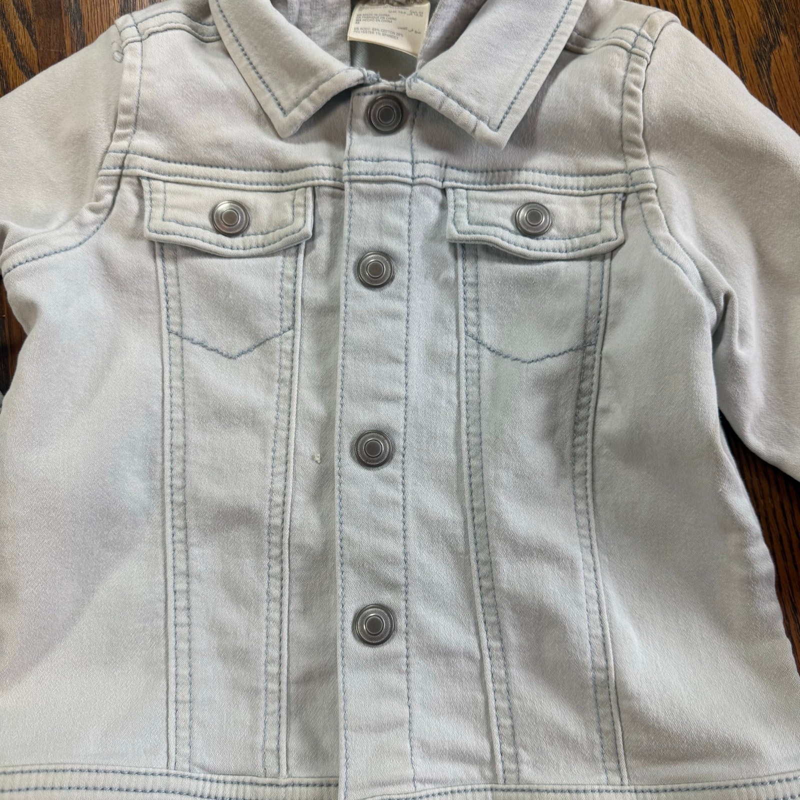 First Impressions 24 M Hooded Light Wash Denim Jacket Comfy Stretch Pants Set