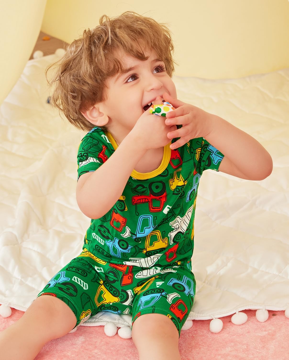Bamboo Viscose Toddler Pajamas Boys Girls Kids Baby Cool Short Summer Pjs Set…