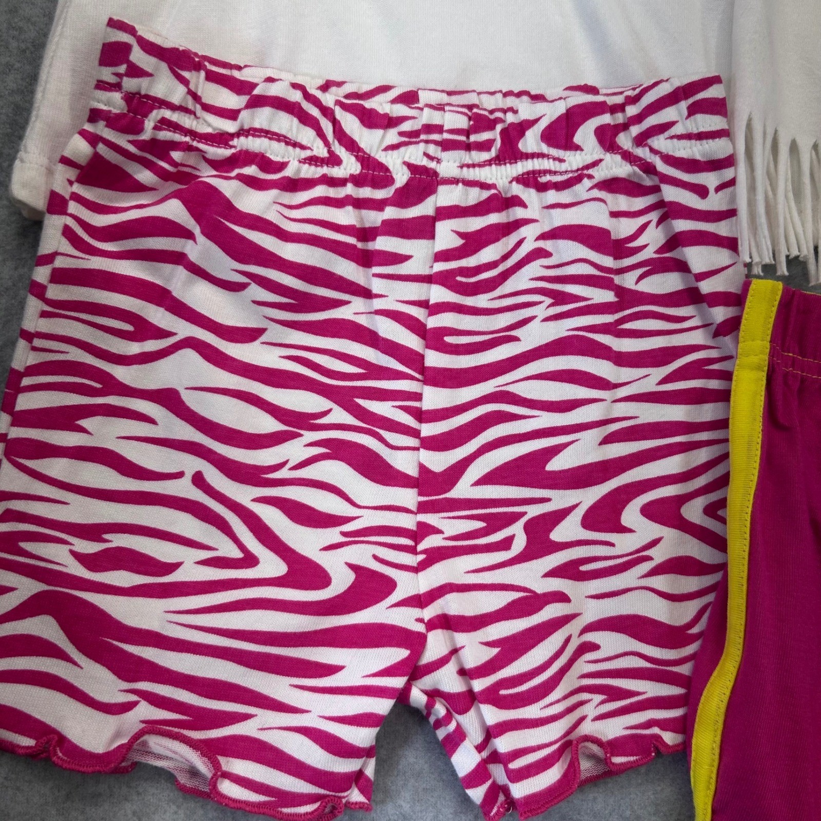 Swiggles Infant Girls 4 Piece Outfit Set 12 Months Zebra Pineapple Pink White