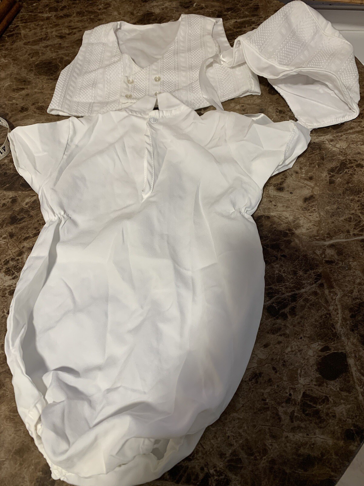 Vintage Madonna Baby Boy Christening Baptism Outfit With Bonnet