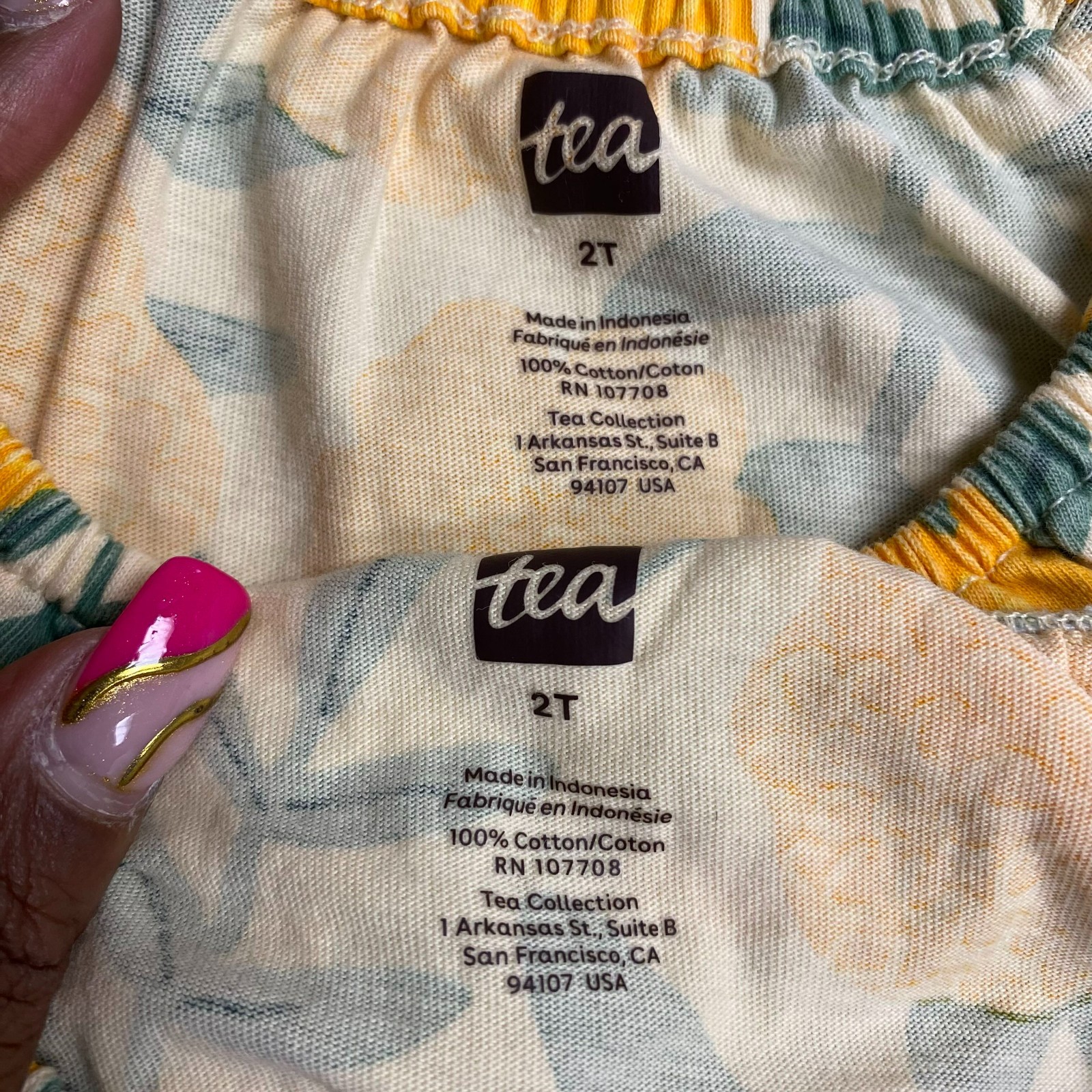 Tea Collection Toddler Girl Marigold Delight 2Pc Set Crochet Trim Top Bloomer 2T