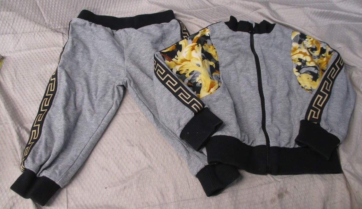 Authentic VERSACE BAROCCO BABY Cotton Sweatsuit Track Suit | 18/24 Months