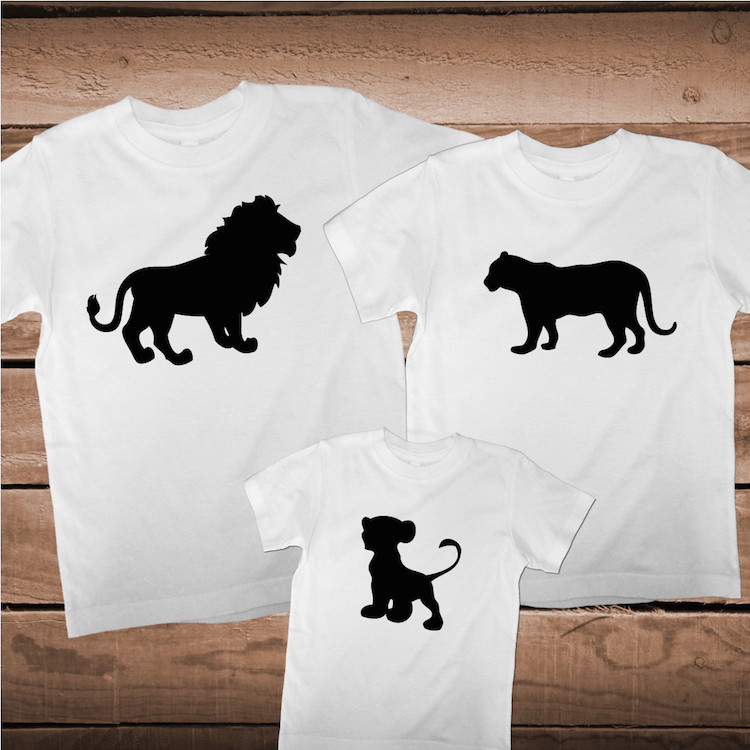 Matching Lion Lioness Tees Family Funny T-Shirts Custom Animal Wild Family, cc90