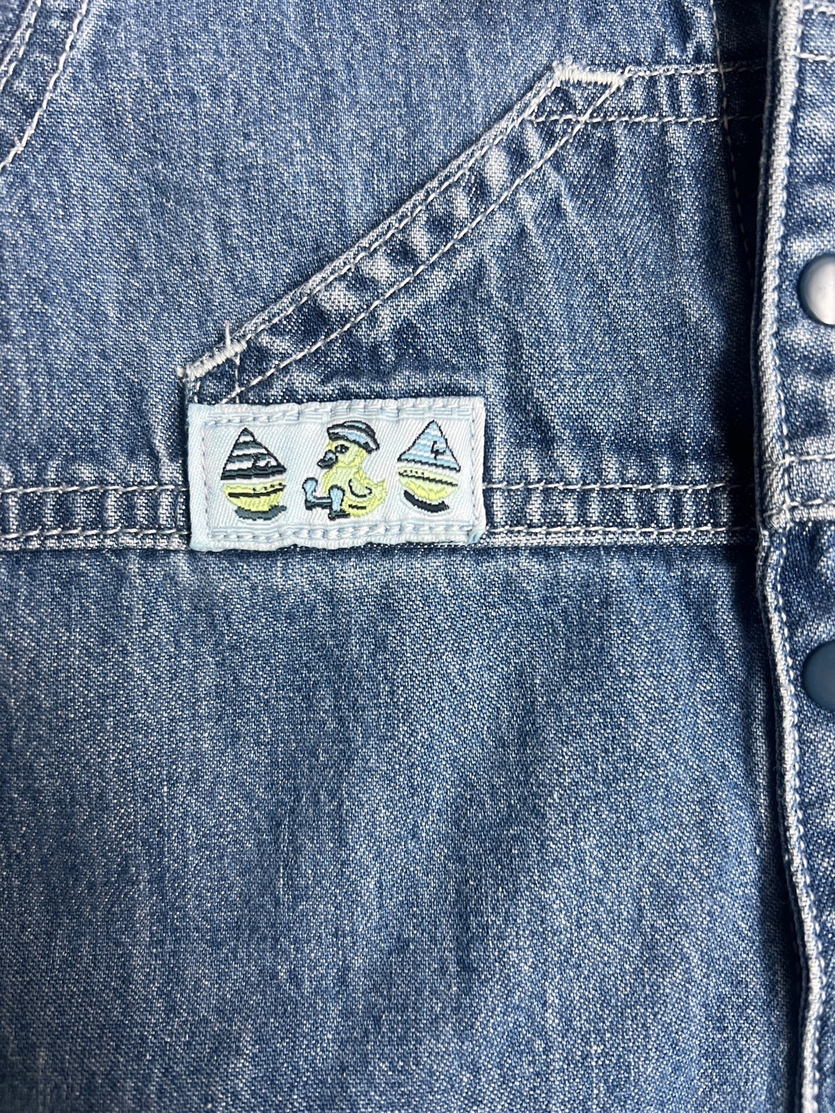Children’s Baby Place *VINTAGE* Denim Coveralls 1 Piece Outfit Ducks 3-6 Months