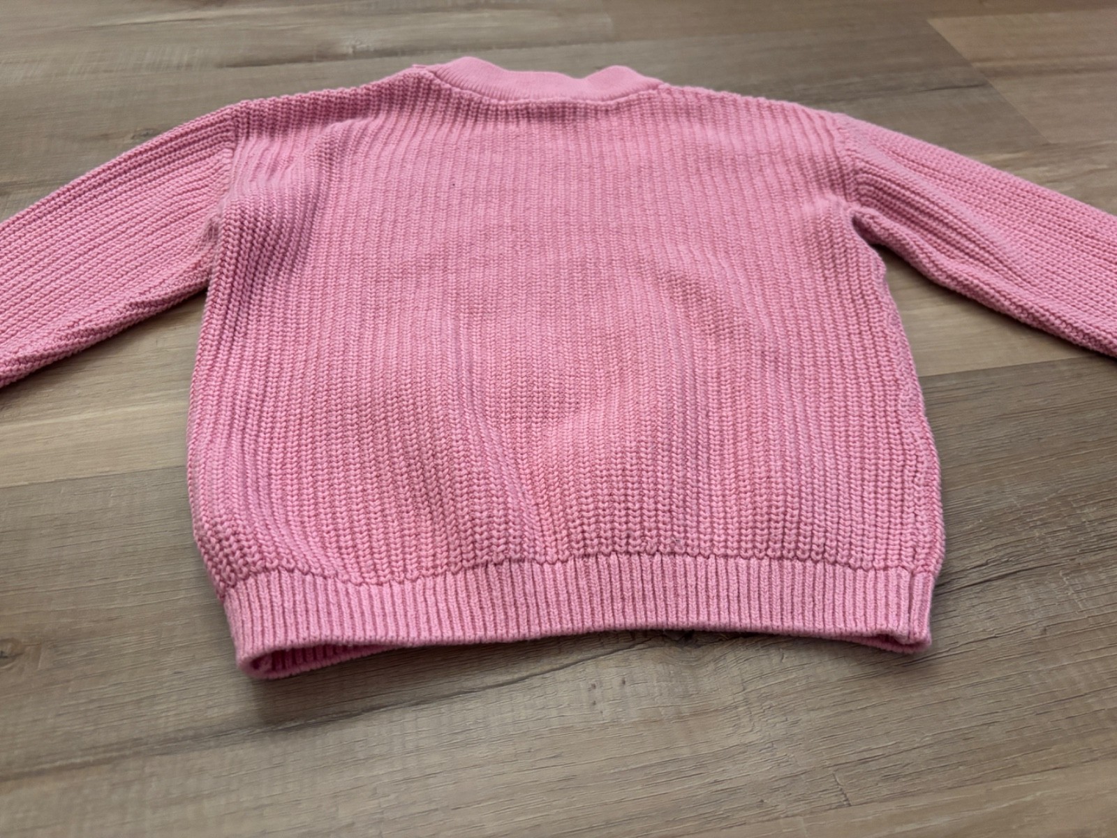 H&M 2 Piece Knit Set Pink 4T Kids Toddler Ribbed Sweater Drawstring Jogger Pants