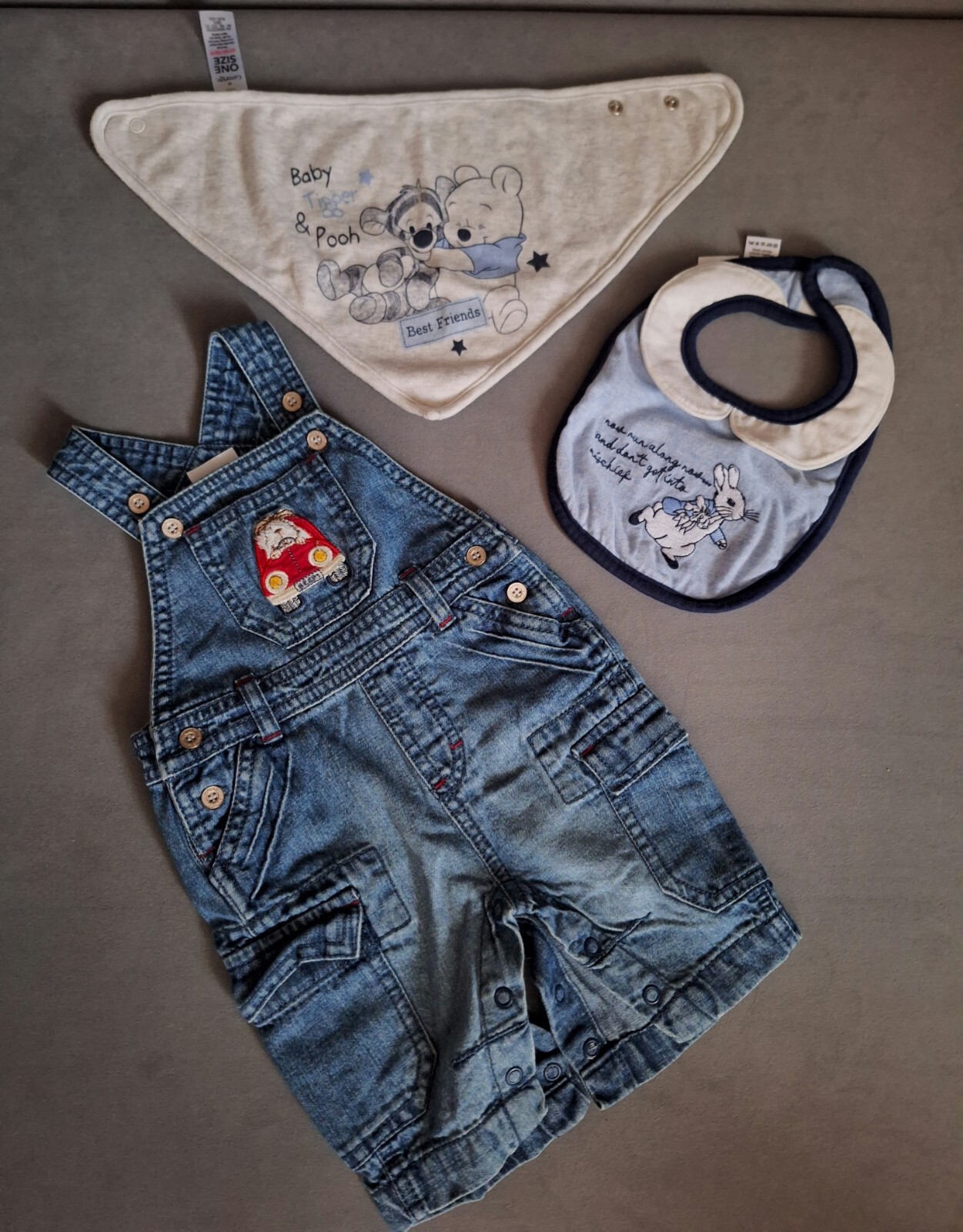 Newborn Baby Boy Bundle Tiger And Pooh Peter Rabbit Next Romper Bibs