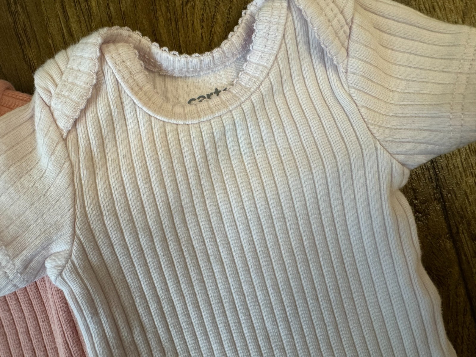 Carters Baby Girl Preemie Lot Bodysuits S/S Shirts Outfits Ribbed Solid Sheep